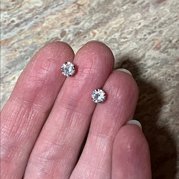 Stampd Jewelry - 10K Gold And CZ Stud Earrings